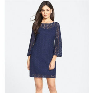 LILLY PULITZER Topanga Navy Crochet Lace Dress